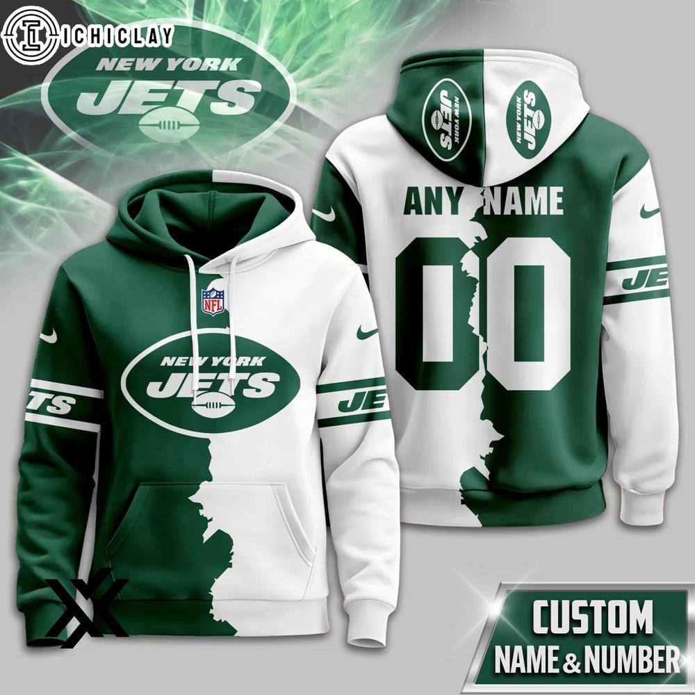 Custom Name Number New York Jets Victory Split 3D Shirt For Fans Custom Name Number New York Jets Victory Split 3D Shirt For Fans