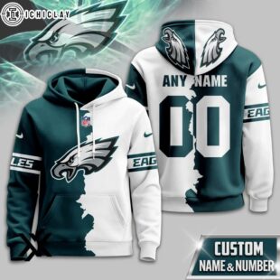 Custom Name Number Philadelphia Eagles Victory Split 3D Shirt For Fans
