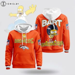 Denver Broncos NFL Bart Simpson 3D Hoodie Shirt