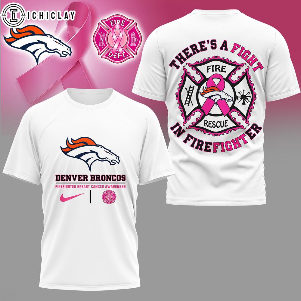 Denver Broncos NFL Fightfighter Fight Breast Cancer 3D Shirt Denver Broncos NFL Fightfighter Fight Breast Cancer 3D Shirt