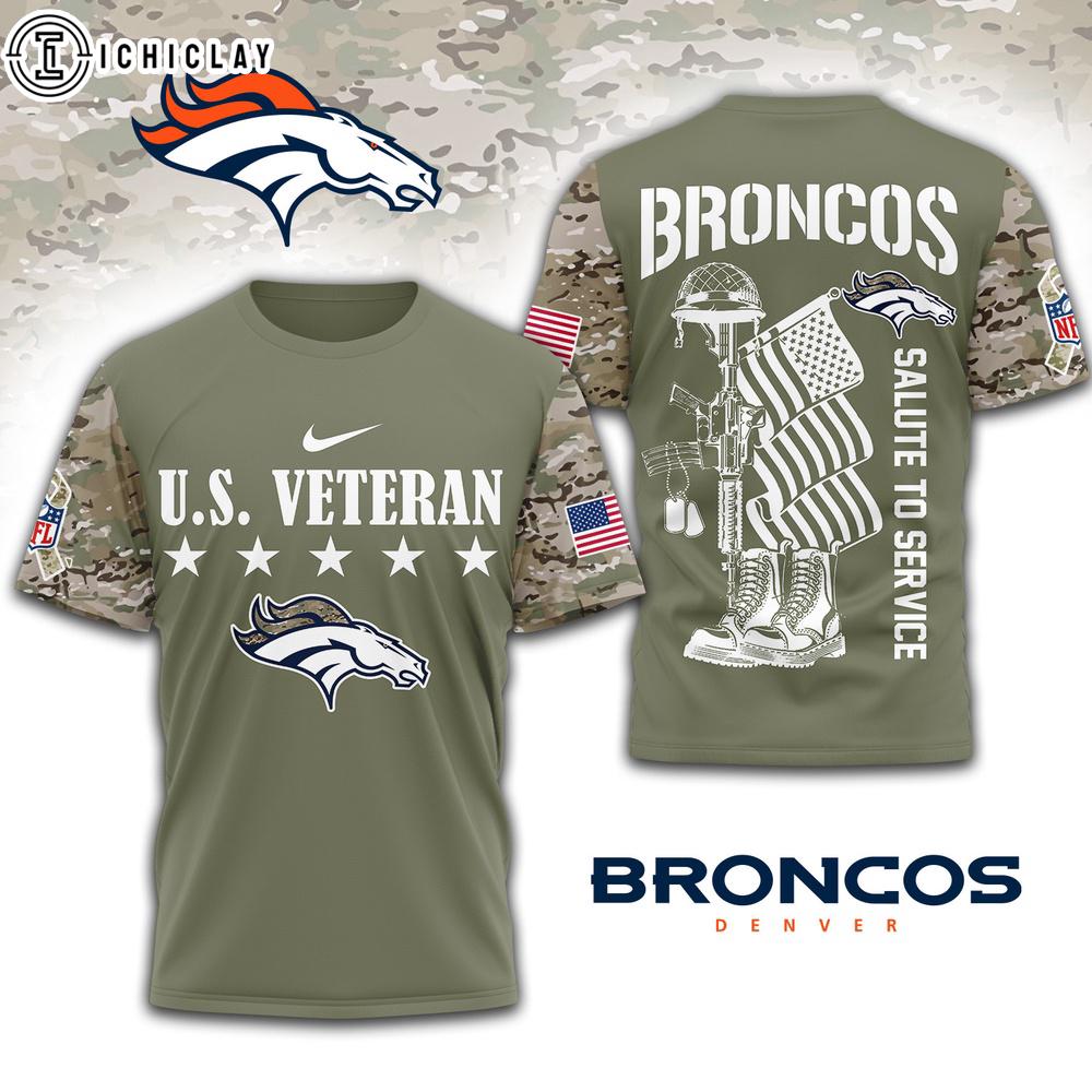 Denver Broncos NFL Salute To Service 3D Shirt Denver Broncos NFL Salute To Service 3D Shirt