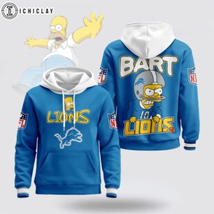 Detroit Lions NFL Bart Simpson 3D Hoodie Shirt