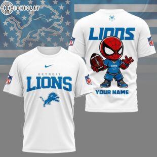Detroit Lions NFL Spider Hero Custom 3D Shirt