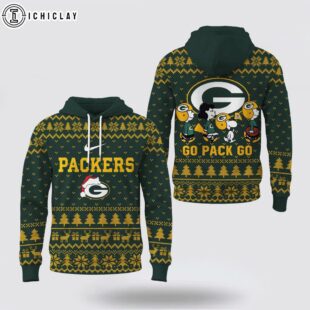Green Bay Packers NFL Cozy Snoopy Football 3D Hoodie