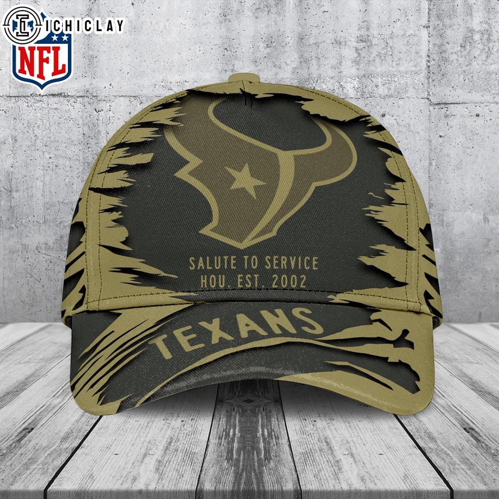 Houston Texans Salute to Service Classic Baseball Cap For Fans Houston Texans Salute to Service Classic Baseball Cap For Fans