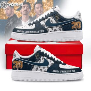 Jonas 20 Livinng The Dream Tour Air Force 1 Shoes For Fans