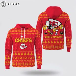 Kansas City Chiefs NFL Cozy Snoopy Football 3D Hoodie
