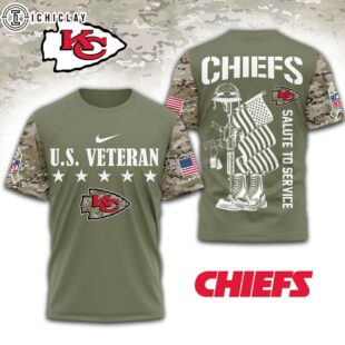 Kansas City Chiefs NFL Salute To Service 3D Shirt