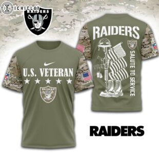 Las Vegas Raiders NFL Salute To Service 3D Shirt