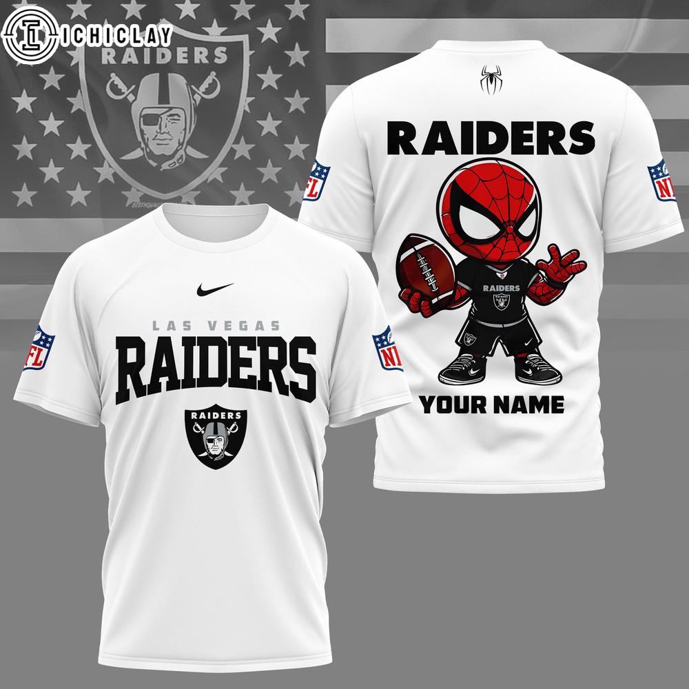 Las Vegas Raiders NFL Spider Hero Custom 3D Shirt Las Vegas Raiders NFL Spider Hero Custom 3D Shirt