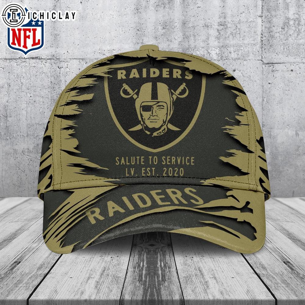 Las Vegas Raiders Salute to Service Classic Baseball Cap For Fans Las Vegas Raiders Salute to Service Classic Baseball Cap For Fans
