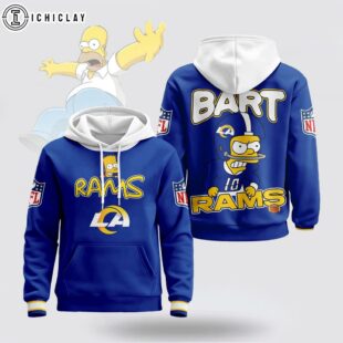 Los Angeles Rams NFL Bart Simpson 3D Hoodie Shirt