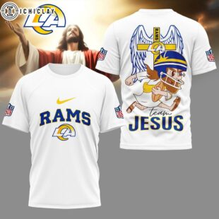 Los Angeles Rams NFL Team Jesus 3D Shirt