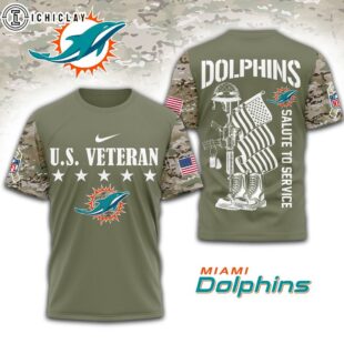 Miami Dolphins NFL Salute To Service 3D Shirt