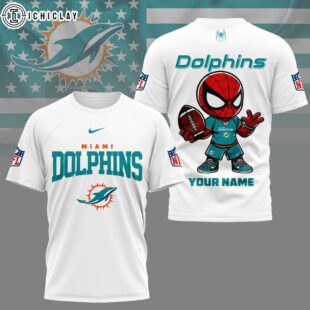 Miami Dolphins NFL Spider Hero Custom 3D Shirt