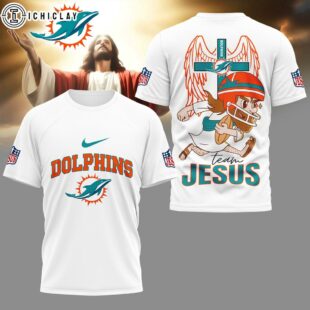 Miami Dolphins NFL Team Jesus 3D Shirt
