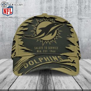 Miami Dolphins Salute to Service Classic Baseball Cap For Fans