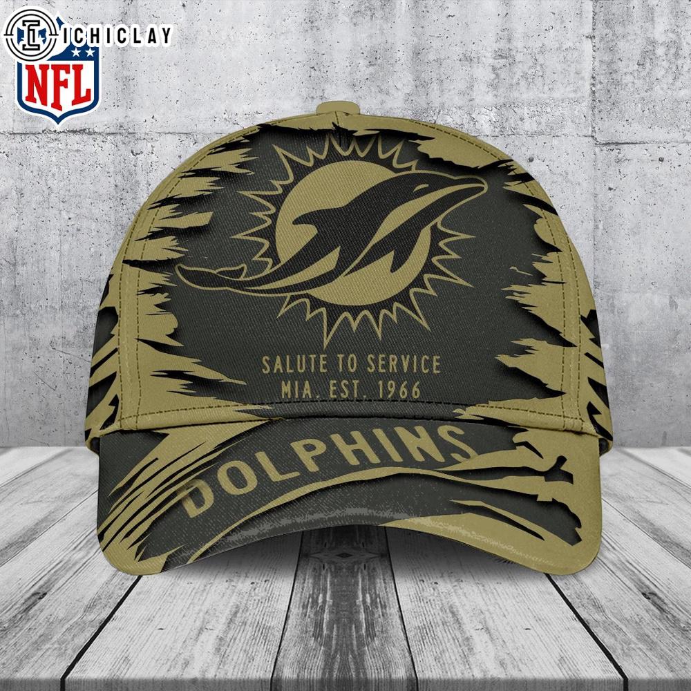 Miami Dolphins Salute to Service Classic Baseball Cap For Fans Miami Dolphins Salute to Service Classic Baseball Cap For Fans