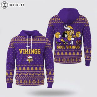 Minnesota Vikings NFL Cozy Snoopy Football 3D Hoodie