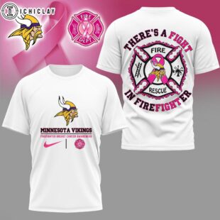 Minnesota Vikings NFL Fightfighter Fight Breast Cancer 3D Shirt
