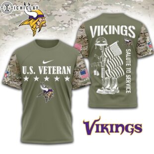 Minnesota Vikings NFL Salute To Service 3D Shirt