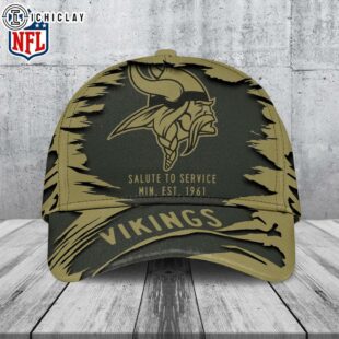 Minnesota Vikings Salute to Service Classic Baseball Cap For Fans