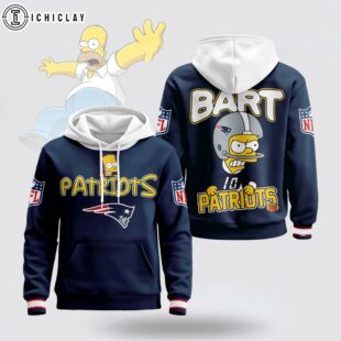 New England Patriots NFL Bart Simpson 3D Hoodie Shirt