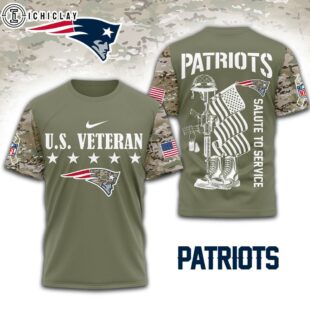 New England Patriots NFL Salute To Service 3D Shirt