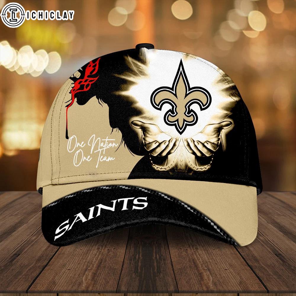 New Orleans Saints One Nation One Team Classic Baseball Cap For Fans New Orleans Saints One Nation One Team Classic Baseball Cap For Fans