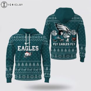 Philadelphia Eagles NFL Cozy Snoopy Football 3D Hoodie