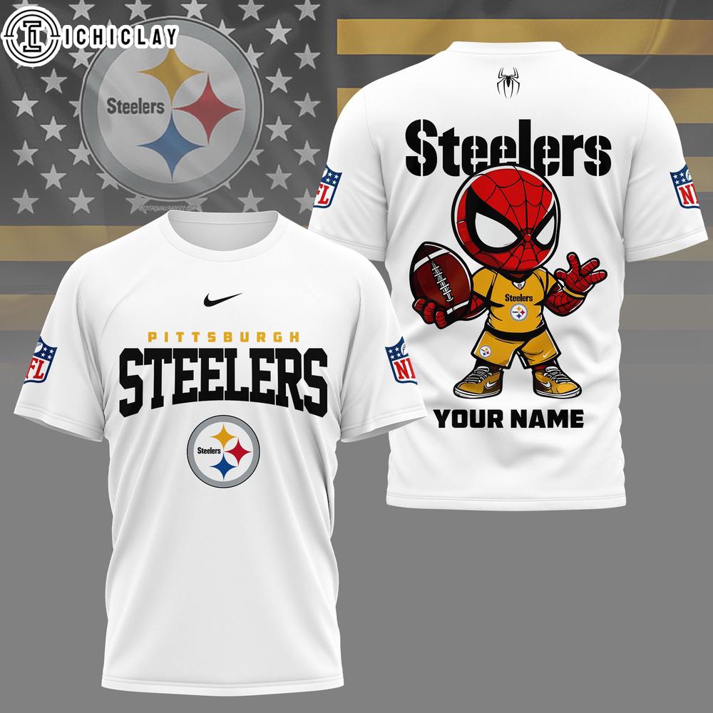 Pittsburgh Steelers NFL Spider Hero Custom 3D Shirt Pittsburgh Steelers NFL Spider Hero Custom 3D Shirt