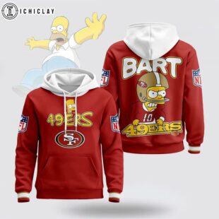 San Francisco 49ers NFL Bart Simpson 3D Hoodie Shirt