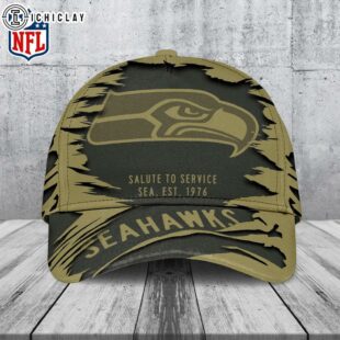 Seattle Seahawks Salute to Service Classic Baseball Cap For Fans