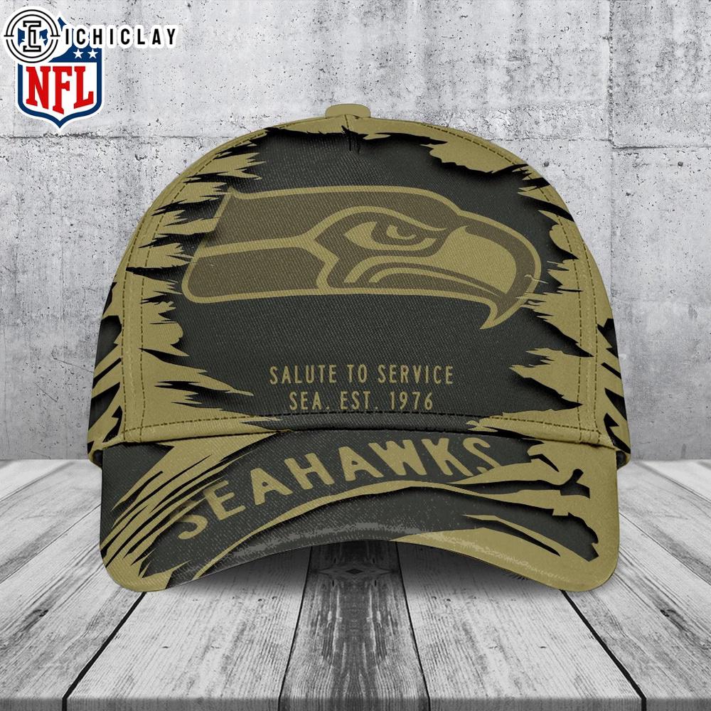 Seattle Seahawks Salute to Service Classic Baseball Cap For Fans Seattle Seahawks Salute to Service Classic Baseball Cap For Fans