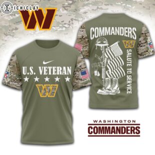 Washington Commanders NFL Salute To Service 3D Shirt