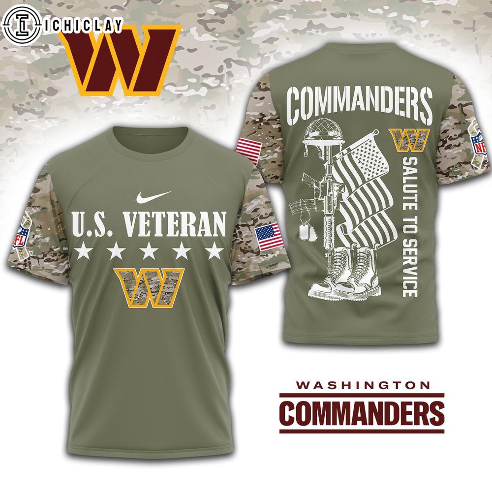 Washington Commanders NFL Salute To Service 3D Shirt Washington Commanders NFL Salute To Service 3D Shirt