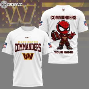 Washington Commanders NFL Spider Hero Custom 3D Shirt