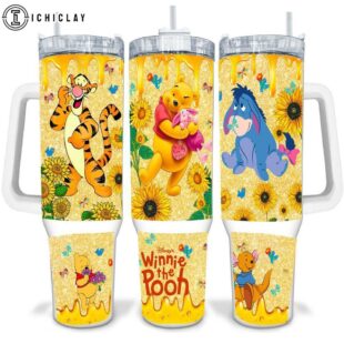 Disney Winnie The Pooh Stainless Steel Tumbler 40Oz With Handle