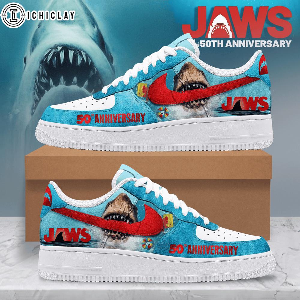 Jaws 50th Anniversary Air Force 1 Shoes For Fans Jaws 50th Anniversary Air Force 1 Shoes For Fans