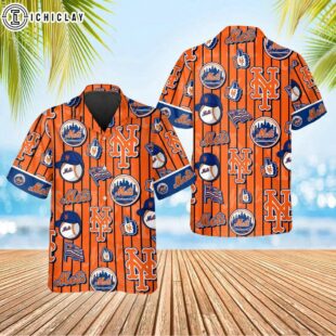 New York Mets Summer Waves Summer Hawaiian Shirt