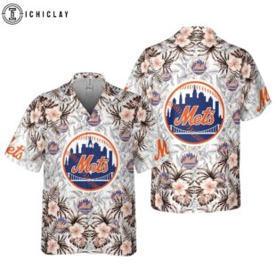 New York Mets Tropic Flair Summer Hawaiian Shirt