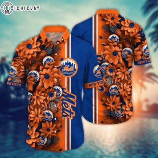 New York Mets Tropical Vibes Summer Hawaiian Shirt