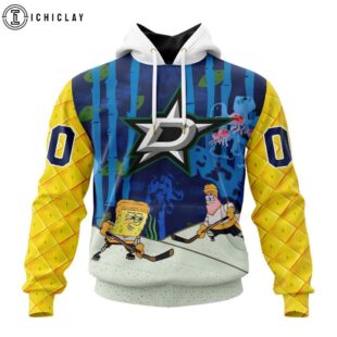 NHL Dallas Stars SpongeBob SquarePants 3D Shirt
