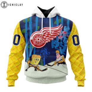 NHL Detroit Red Wings SpongeBob SquarePants 3D Shirt