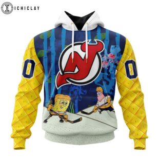 NHL New Jersey Devils SpongeBob SquarePants 3D Shirt