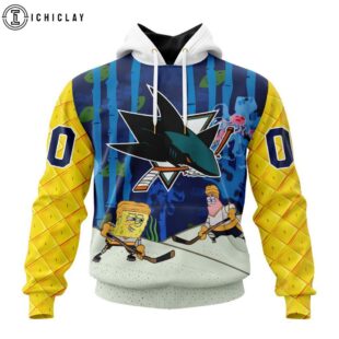 NHL San Jose Sharks SpongeBob SquarePants 3D Shirt