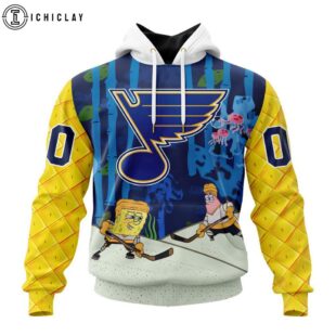 NHL St. Louis Blues SpongeBob SquarePants 3D Shirt