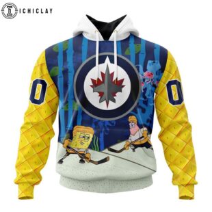 NHL Winnipeg Jets SpongeBob SquarePants 3D Shirt