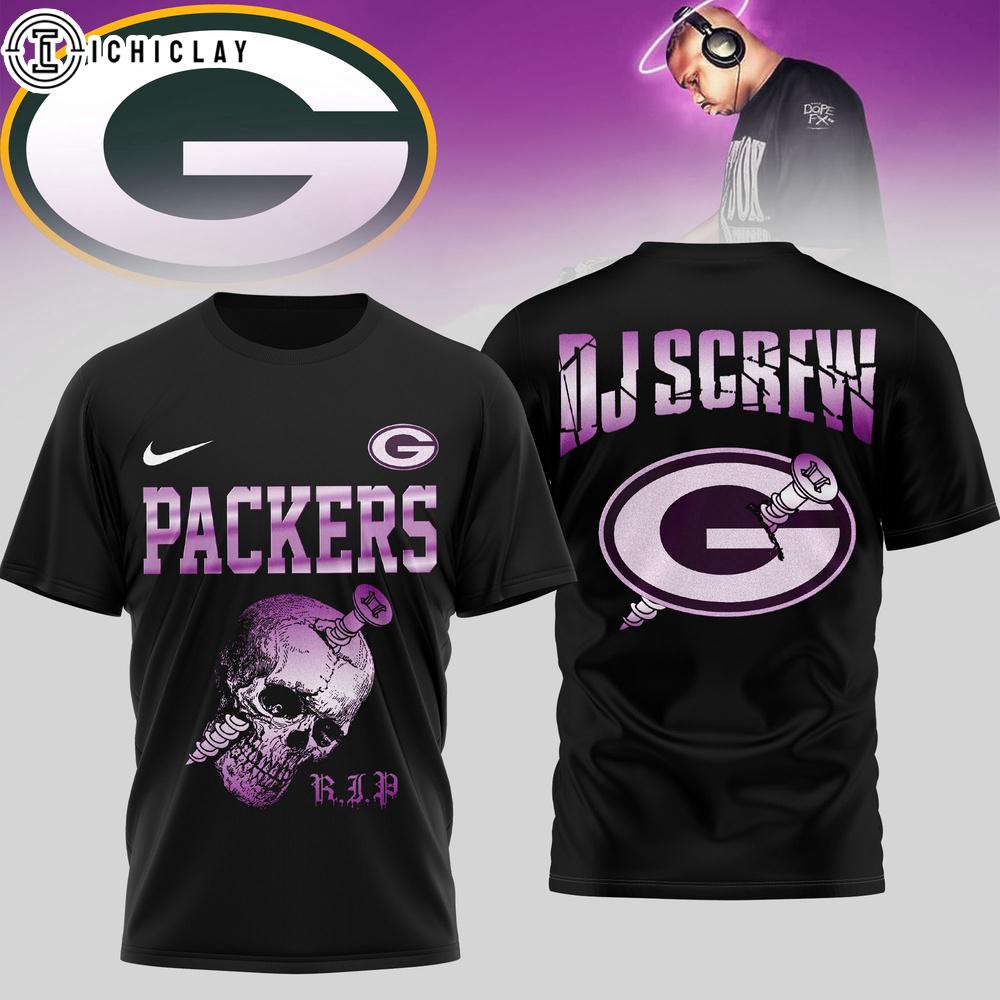 Green Bay Packers NFL DJ Screw 3D Shirt For Fans Green Bay Packers NFL DJ Screw 3D Shirt For Fans