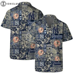 New York Yankees Vintage Patchwork Summer Hawaiian Shirt